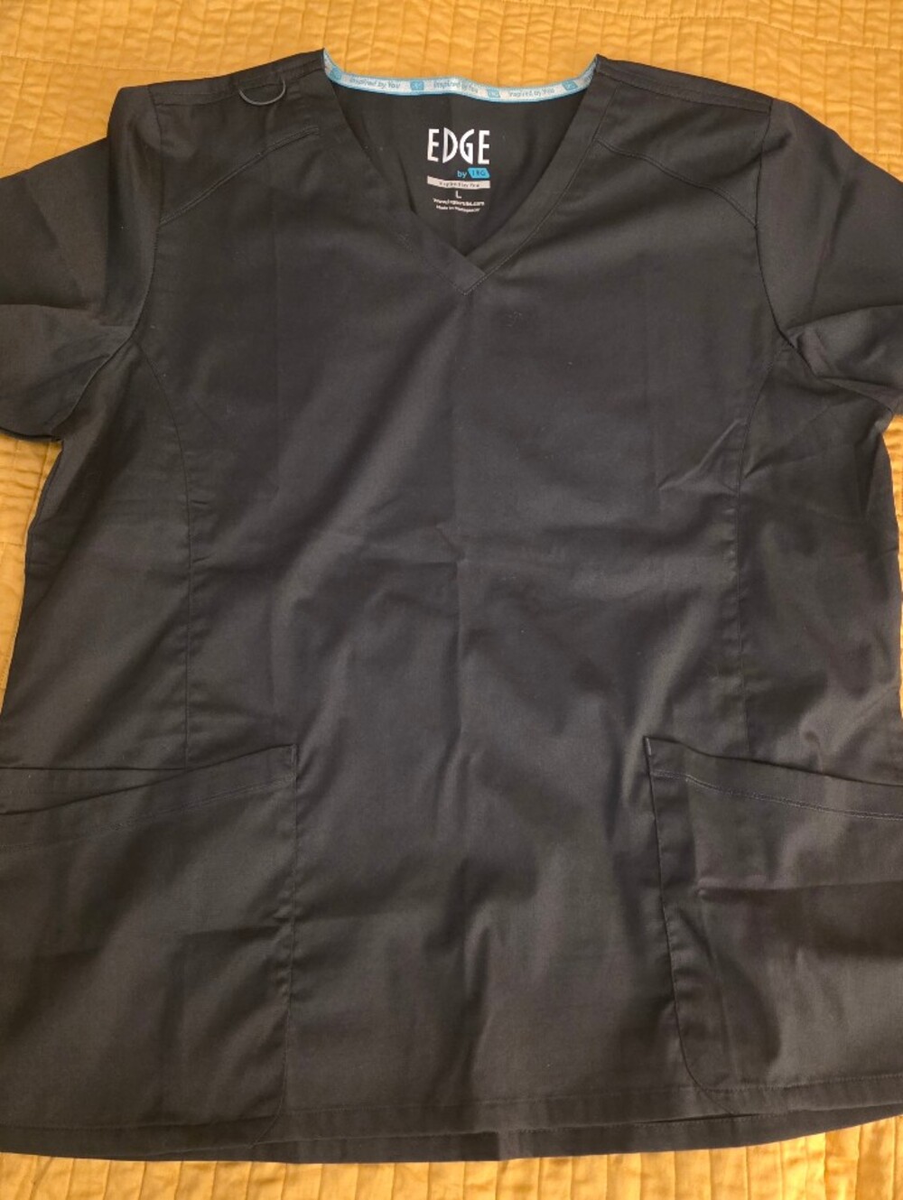 IRG Edge Womens Grey V-Neck Scrub Top Size Large